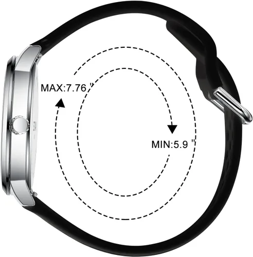 Miniatura 4 de BOFAN Reloj de enfermera para profesionales médicos, estudiantes, médicos con esfera fácil de leer, segunda mano y 24 horas, banda de silicona suave