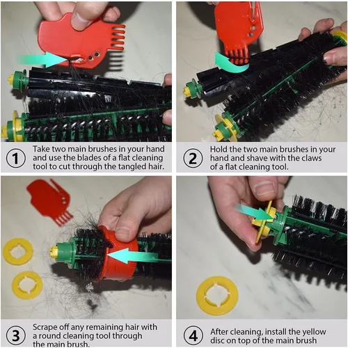 Miniatura 6 de Piezas de repuesto Accesorios Filtros Cepillos compatibles con iRobot Roomba 500 Series 555 560 561 562 570 581 y otros modelos con cabezal