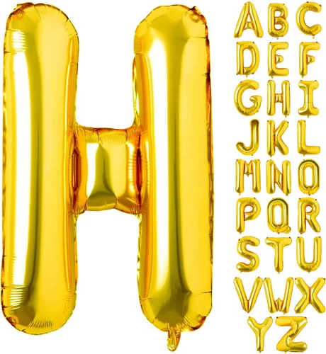 Miniatura 15 de Lovoir Globos dorados grandes de 40 pulgadas con la letra K de gran tamaño, globo de helio de aluminio de Mylar para fiesta de cumpleaños, Letra K