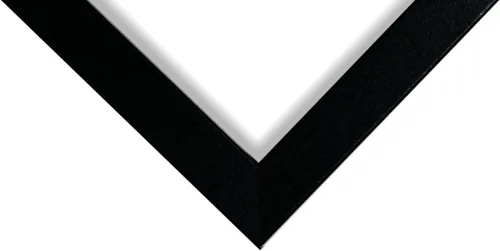 Miniatura 2 de Marco de fotos de 4 x 6 pulgadas, acabado envuelto suave, plano de 1.25 pulgadas de ancho, negro tradicional, MDF compuesto de madera 100% americana