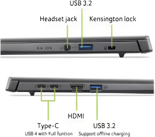 Miniatura 6 de acer Aspire - Computadora portátil, pantalla táctil IPS WUXGA de 14 pulgadas, Intel Ultra 5-226V, 8 núcleos, 16 GB LPDDR5X RAM, 512 GB PCIE SSD, BK