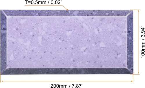 Miniatura 2 de uxcell 9 hojas de calcomanías de pared para despegar y pegar, 7.87 x 3.94 pulgadas, impermeables, tamaño pequeño, autoadhesivas para pared de Morado