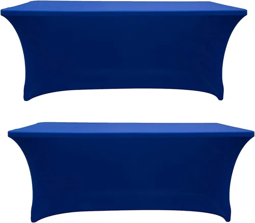Miniatura 6 de Banquet Tables Pro Mantel rectangular plegable de elastano de 6 pies de largo, elástico, ajustado, para mesas de patio plegables de 30 pulgadas