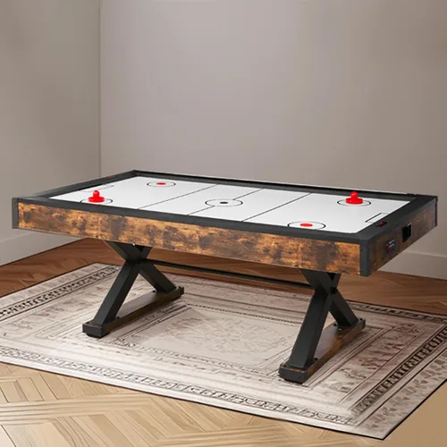 Miniatura 8 de VEVOR Mesa de hockey de aire de 84 pulgadas, juego de mesa de arcada para interiores con 2 empujadores, 2 discos, marcador electrónico, patas