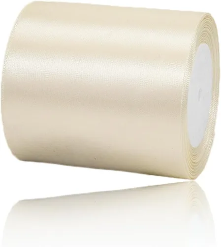 Miniatura 54 de Cinta blanca de 1/8 pulgadas x 100 yardas, cintas de tela de satén blanco para envolver regalos, manualidades, álbumes de recortes, ramos florales
