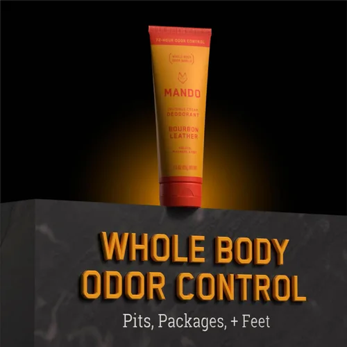 Miniatura 3 de Mando Desodorante para todo el cuerpo para hombres, crema invisible, control de olores de 72 horas, sin aluminio, sin bicarbonato de sodio, seguro
