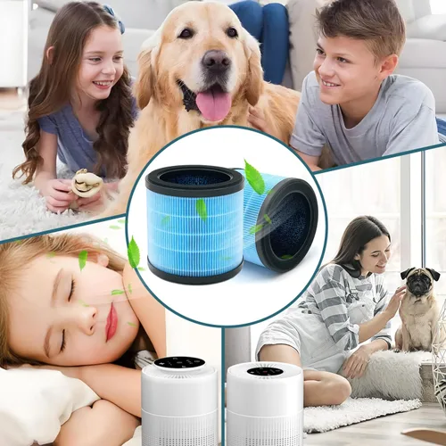 Miniatura 6 de Filtro AP070 para purificador de aire, compatible con Aircillin AP070A y AP070B, paquete de 2, carbón activado y filtro HEPA de alta eficiencia