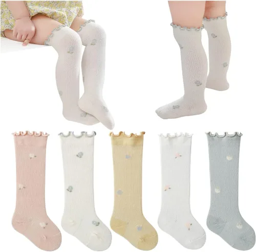 ZURLEFY Nuevos calcetines de malla de verano para bebés, niños y niñas pequeñas, calcetines para recién nacidos, accesorios esenciales para bebés