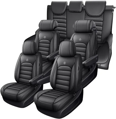 Miniatura 11 de JOJ Funda de asiento de automóvil para Ford Expedition 2007-2026, fundas de asiento de automóvil impermeables de cuero, juego completo, protector