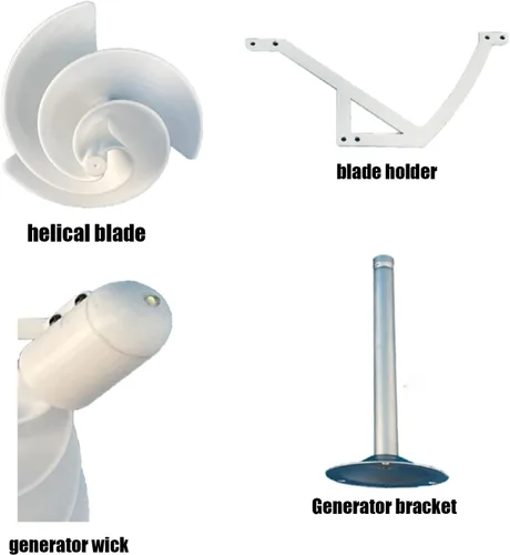 Miniatura 4 de Generador de energía eólica micro espiral de 10W DIY Generador de energía eólica blanca Modelo generador de imán permanente Modelo Breeze Starter