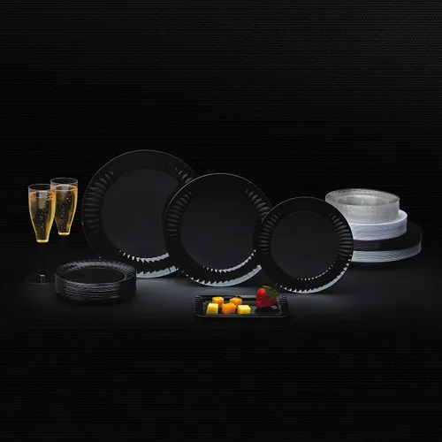 Miniatura 6 de Party Essentials plato rectangular de plástico duro para bocadillos