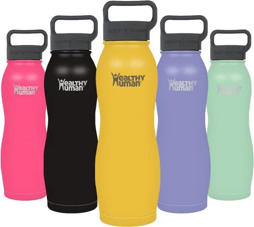 Miniatura 17 de Healthy Human Botella de Agua de Acero Inoxidable Termo de Agua con Doble Pared y Aislamiento al Vacío para Adultos Botellas de Viaje Ecológicas