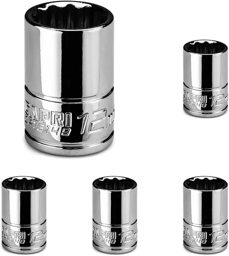 Miniatura 8 de Capri Tools CP16152 Enchufe poco profundo de 0.591 in, 1/4 pulg. Drive, 12 puntos, métrico
