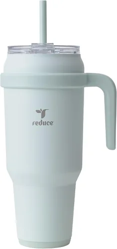 Miniatura 19 de Reduce Vaso de acero inoxidable de 50 onzas con asa, doble pared aislada al vacío, taza de viaje, tapa a prueba de sudor y popote reutilizable