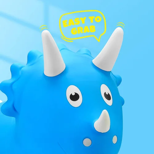 Miniatura 4 de PlayZap Caballo de tolva animoso de dinosaurio, tolva de animales hinchables para niños pequeños, paseo inflable en la tolva de dinosaurio