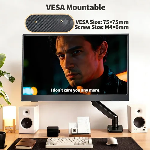 Miniatura 8 de Monitor portátil grande de 18.5 pulgadas para laptop, 120Hz 1080P FHD IPS portátil, pantalla de viaje secundaria para/teléfono/Xbox PS4/5, 125%