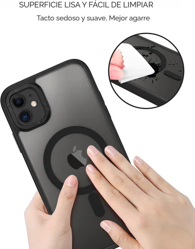 Miniatura 5 de BENTOBEN Funda para iPhone 11, Funda de teléfono para iPhone 11 Funda Magnética [Compatible con Mag Safe] Translúcida Mate Delgada Resistente a Negro