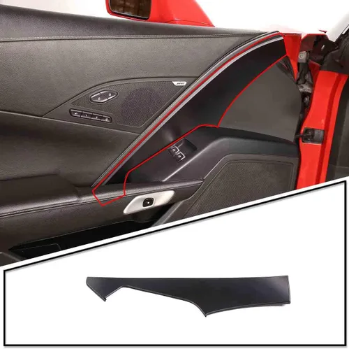 Miniatura 10 de TINKI Se adapta a 2014-2019 C7 Corvette Panel de puerta interior Molding Trim Cubierta de puerta Adhesivo interior para Chevrolet Corvette C7 2014