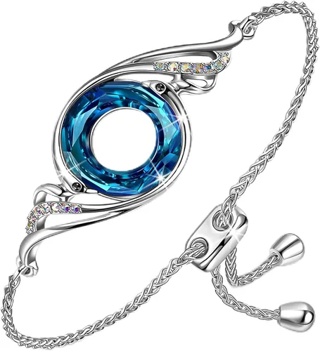 Miniatura 10 de Kate Lynn ♥ Pulsera de Phoenix Rise From the Ashes hecha con cristales de Austria, pulsera deslizante ajustable para mujer, empaquetada con caja