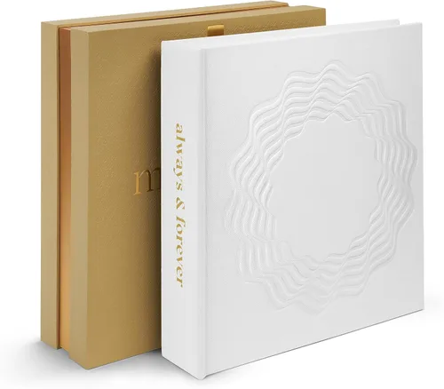 Álbum de recortes prémium para libro de invitados de boda y fotos familiares, 100 páginas para varios tamaños, 4 x 6, 5 x 7, 6 x 8, 8 x 10 pulgadas,