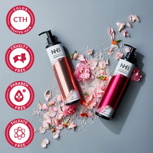 Miniatura 4 de Nicole + Brizee N+B Volume Shampoo + Acondicionador Set Sin sulfato Sin parabenos Fortalece, hidrata, da volumen, nutre Para todo