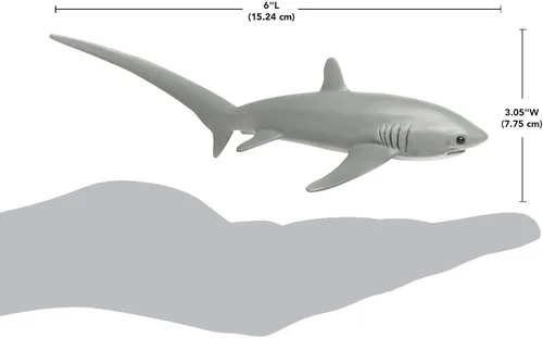 Miniatura 3 de Safari Ltd - Figura de tiburón trillador realista de 6.75 pulgadas, juguete educativo para niños, niñas y niños a partir de 3 años