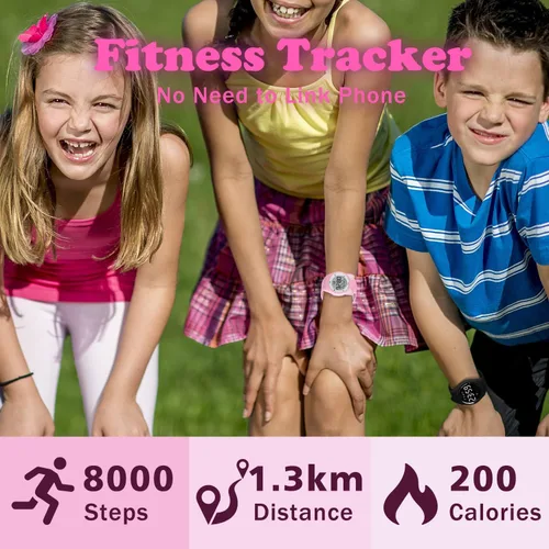 Miniatura 2 de Reloj deportivo digital para niñas y niños, monitor de actividad física con reloj despertador, cronómetro, relojes impermeables sin aplicación