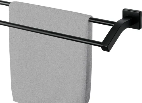 Miniatura 21 de Alise Toallero doble de baño, toallero para baño, lavabo de baño, acero inoxidable SUS304 de 24 pulgadas, soporte de pared, color negro mate