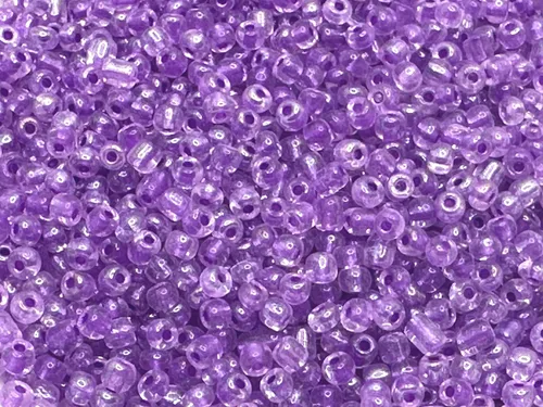 Miniatura 6 de Granos de semillas de vidrio checo grandes: 6/0 1.41 oz / 1.4 oz (morado claro opaco)