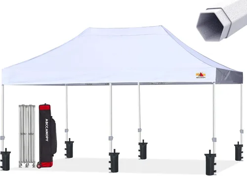 Miniatura 57 de ABCCANOPY Tienda de campaña con toldo emergente comercial 10x10 Serie Premium, Beige