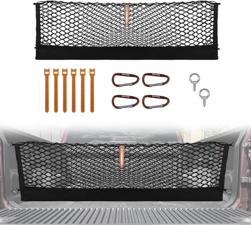 Miniatura 15 de Muslogy para Maverick - Accesorios de Red de Malla de Carga Extensible, Organizador de Maletero, Red de Malla Elástica para Cama de Carga