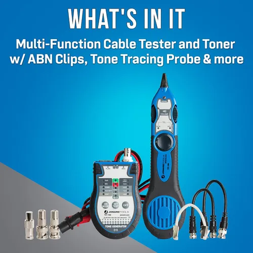 Miniatura 2 de Jonard Tools TETP-901 Kit de sonda y tono de probador de cables coaxiales y de red + con clips ABN