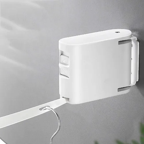 Miniatura 2 de Tendedero retráctil para ropa con cuerda ajustable, estilo hotel/hogar, resistente, estante de secado de ropa (color : blanco)