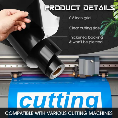 Miniatura 3 de Gueevin Rollo de vinilo brillante permanente autoadhesivo para decoración del hogar, taza y cerámica, letreros, troqueladores para manualidades Negro