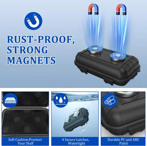 Miniatura 3 de Caja Magnética para Llaves, Oculta una Llave Caja Magnética Impermeable para Coche para Exteriores Viajes, Oculta una Caja de Llaves para Coches