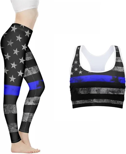 AFPANQZ Conjunto de 2 piezas para mujer, camiseta sin mangas, brasier y leggings largos, ropa deportiva, gimnasio, fitness