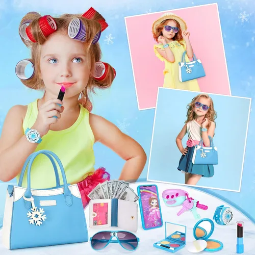 Miniatura 6 de Officygnet Monedero para niñas pequeñas, juguetes de maquillaje de princesa para niñas de 3 4 5 6 7 8 años de edad, regalo de cumpleaños para niñas