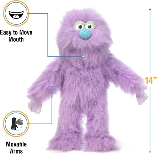 Miniatura 3 de Monstruo púrpura, marioneta de mano de 14