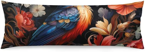 Miniatura 13 de Elegant Leaves - Funda de almohada de poliéster (20 x 54 pulgadas), color burdeos