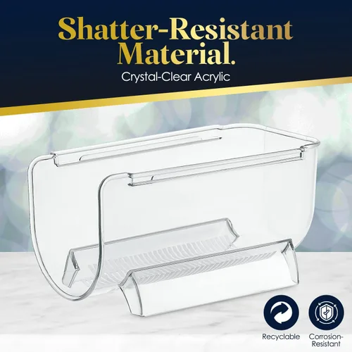 Miniatura 6 de Homeries Organizador de botellas de vino y agua, estante apilable para encimeras de cocina, mesa, despensa, refrigerador, bares, acrílico, estante