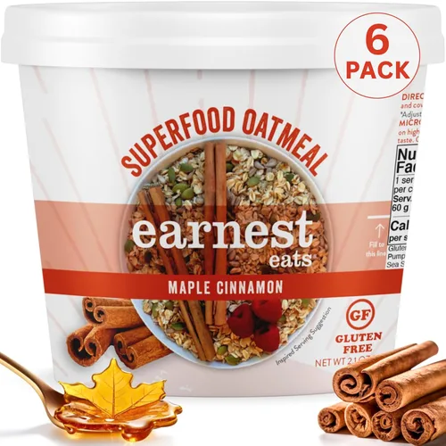 Miniatura 17 de Earnest Eats Superfood - Tazas de avena – Lino de almendras y arándanos – 0.27 oz de proteína vegetal, sin gluten, vegano, desayuno sobre la marcha