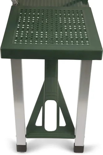 Miniatura 12 de Picnic TIME Mesa de picnic plegable portátil con asientos para 4, mesa de aluminio plegable con bancos y agujero para paraguas, mesa plegable ligera
