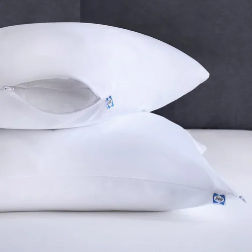 Miniatura 4 de Sealy Performance - Protector de almohada 100% algodón transpirable que absorbe la humedad, lavable a máquina, con cremallera, tamaño King, 2