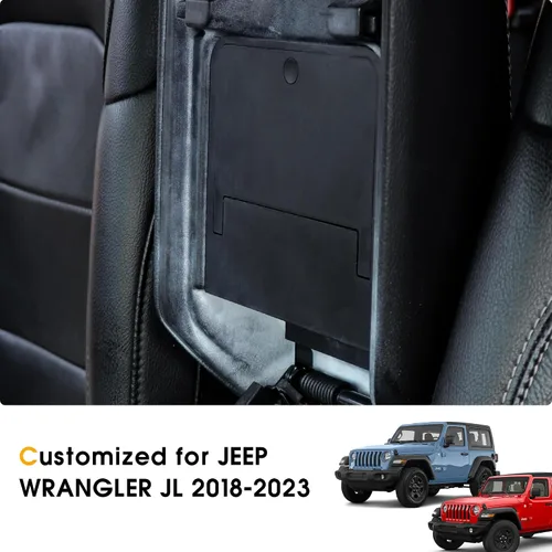 Miniatura 7 de Caja de almacenamiento oculta One-Touch para Jeep Wrangler JL JLU Gladiator JT 4XE 2018 2019 2020 2021 2022 2023 2024 2025 Accesorios 2/4 puertas