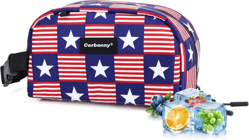 Miniatura 20 de Bolsa de almuerzo enfriadora - Congelable y aislada para viajes, niños/adultos, apta para yogur Rosa