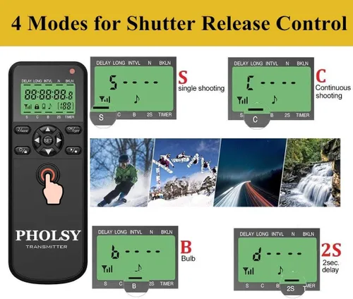 Miniatura 2 de PHOLSY Control remoto con temporizador de cámara con HDR compatible con Canon R100 R8 R6ii R7 R10 90D 250D 850D 6Dii 7Dii G1Xiii; para Olympus OM-1