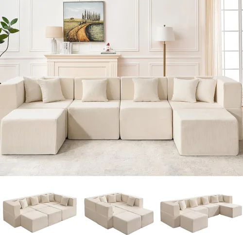 Miniatura 41 de MONVANE 55.5" Convertible Loveseat Sofa, 2-in-1 Boneless Sleeper Sofa Bed Futon Couch with Storage Pocket, Comfy Chenille Deep Seat Boneless Couch