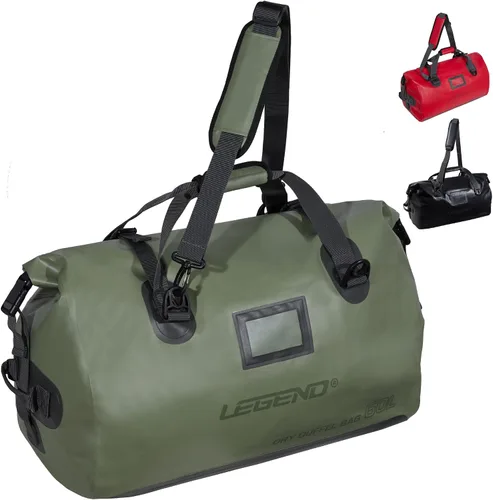 Miniatura 8 de LEGEND Bolsa de lona impermeable – Bolsa de lona resistente para exteriores, camping, canotaje y viajes, bolsa seca de PVC de alta calidad, bolsa