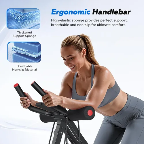 Miniatura 8 de MERACH Ab Machine, Adjustable Dual Track Ab Trainer Machine, Ab Workout Equipment for Home Gym, Ergonomic Arc Track for Better Abs, Foldable Workout