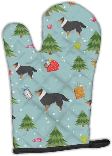 Miniatura 145 de Caroline's Treasures BB4872OVMT - Guante de horno de Navidad Affenpinscher resistente al calor, grueso para sartenes calientes y horno, manopla